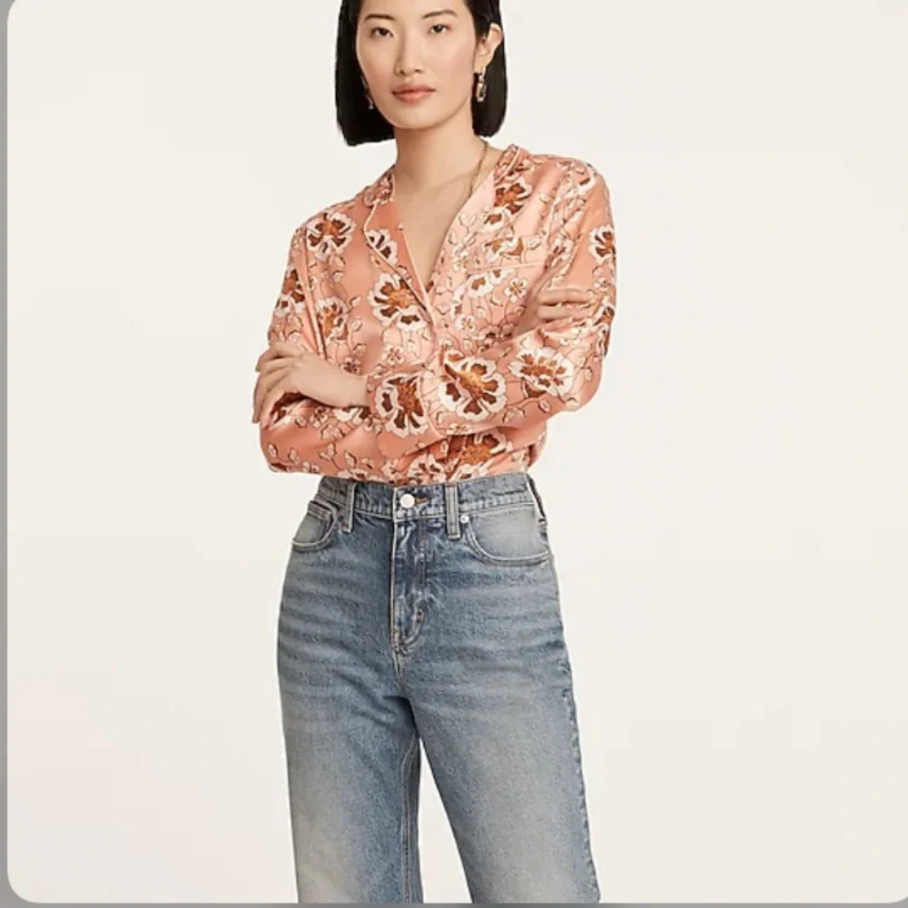 J. Crew NWT Petite High-Rise Full-Length '90s Classic-Straight Jean in Holly Wa…